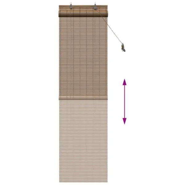 Bambusest rulookardin, pruun, 60 x 220 cm - 13
