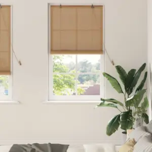 Pruun bambusest rulookardin, 90 x 220 cm, siseruumidesse