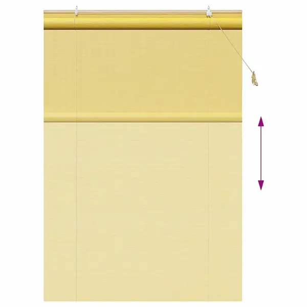 Bambusest rulookardin valguse filtreerimiseks, kollane, 140 x 220 cm – 13