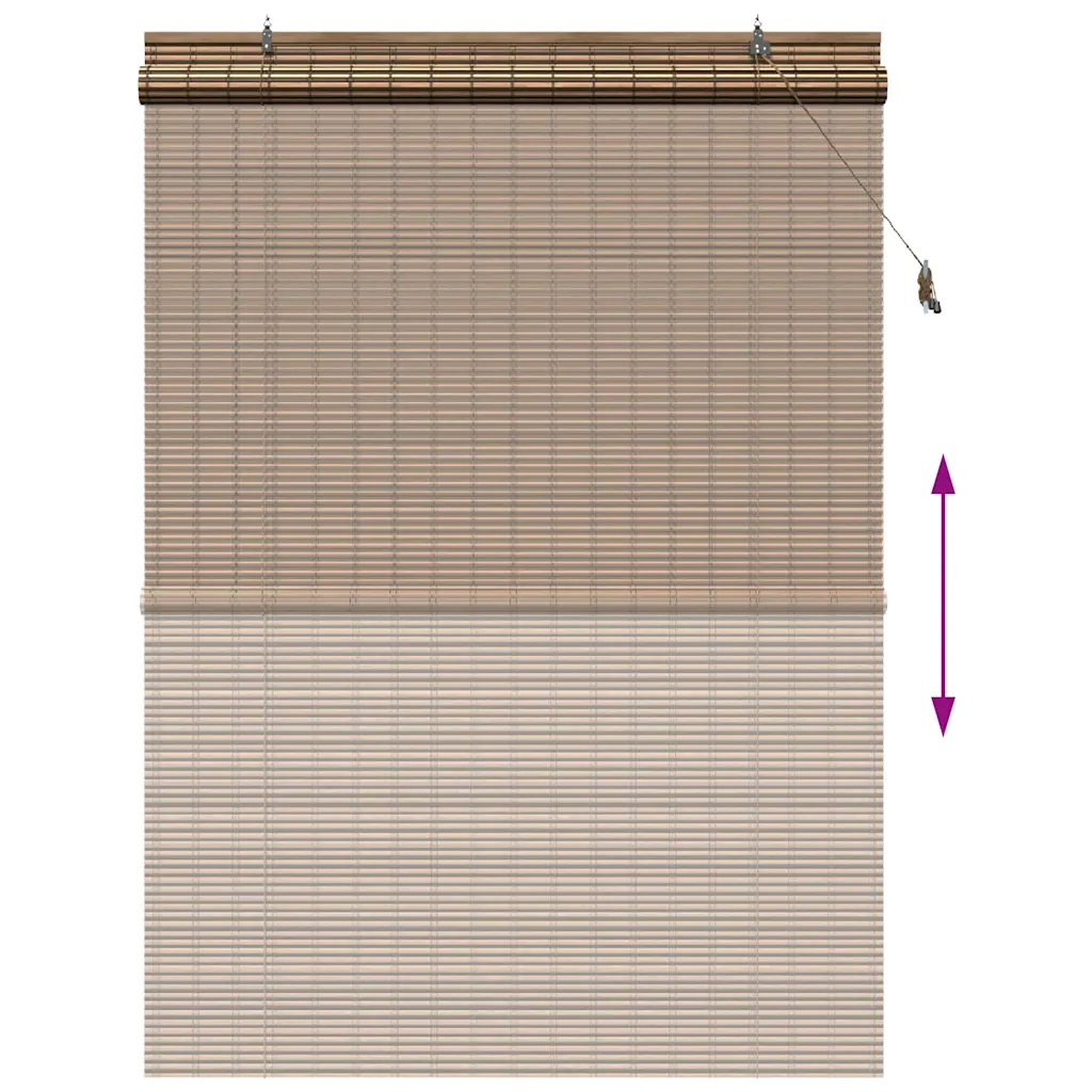 Bambusest rulookardin, pruun, 150 x 220 cm