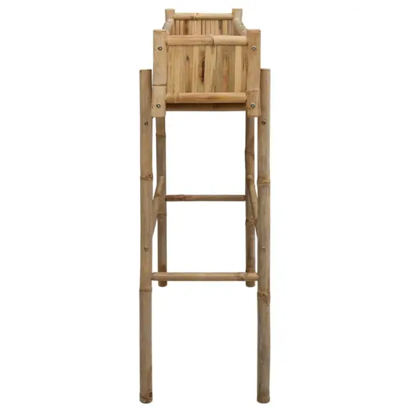 Bambusest tõstetud lillekast hoidjaga, pruun, 100 x 38 x 114 cm – 5