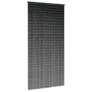 Bambusest helmestega putukakardin uksele, tumehall, 100 x 220 cm