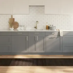 Tumepruun bambusvaip libisemiskindla tagusega, 60 x 500 cm