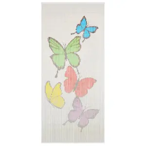 Uksekardin putukate tõrjeks, bambus, liblikamuster, 90 x 200 cm
