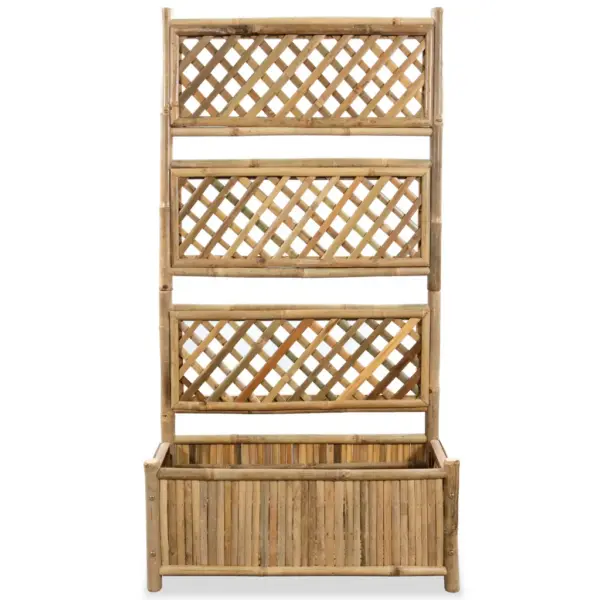 Bambusest võrega taimelava ronitaimedele, pruun, 70 x 30 x 135 cm – 3