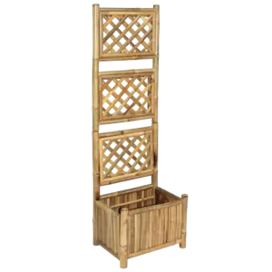 Bambusest võrega taimelava ronitaimedele, pruun, 40 x 30 x 135 cm