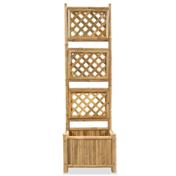 Bambusest võrega taimelava ronitaimedele, pruun, 40 x 30 x 135 cm – 2