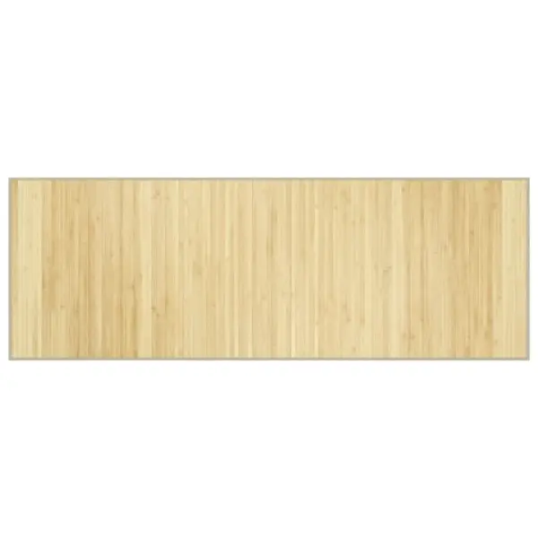 Ristkülikukujuline bambusvaip libisemiskindla põhjaga, hele naturaalne, 70 x 200 cm – 2