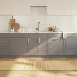 Ristkülikukujuline bambusvaip libisemiskindla alusega, hele naturaalne, 70 x 400 cm