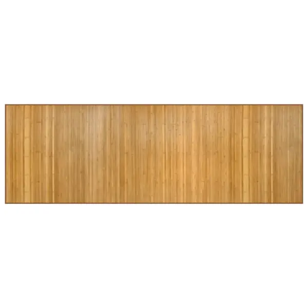 Ristkülikukujuline bambusvaip libisemiskindla alusega, naturaalne, 100 x 300 cm – 2