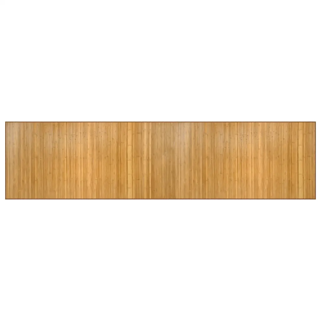 Ristkülikukujuline bambusvaip, naturaalne, libisemiskindla alusega, 100 x 400 cm
