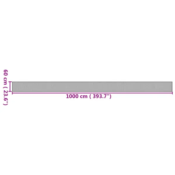Ristkülikukujuline bambusvaip, naturaalne, libisemiskindla alusega, 60 x 1000 cm – 8