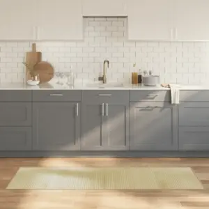 Bambusvaip libisemiskindla alusega, hele naturaalne, 60 x 200 cm