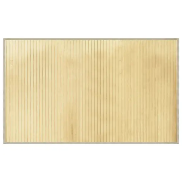 Ristkülikukujuline bambusvaip libisemiskindla põhjaga, hele naturaalne, 60 x 100 cm – 2