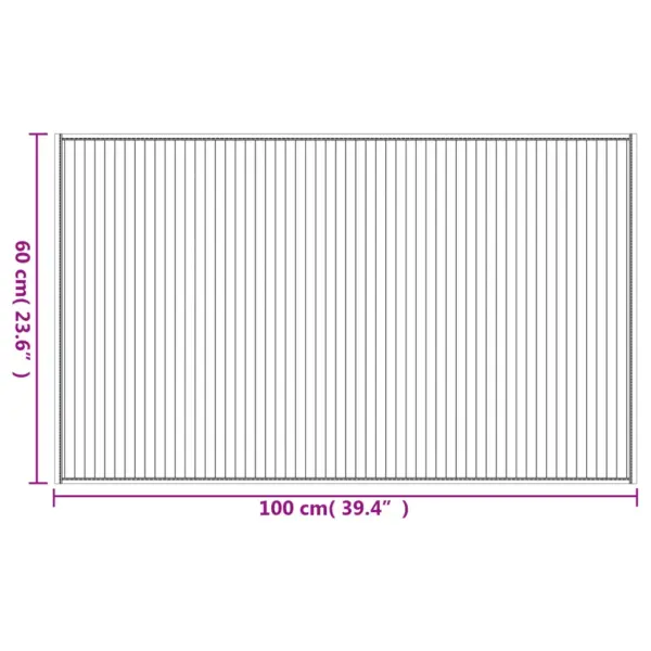 Ristkülikukujuline bambusvaip libisemiskindla põhjaga, hele naturaalne, 60 x 100 cm – 8