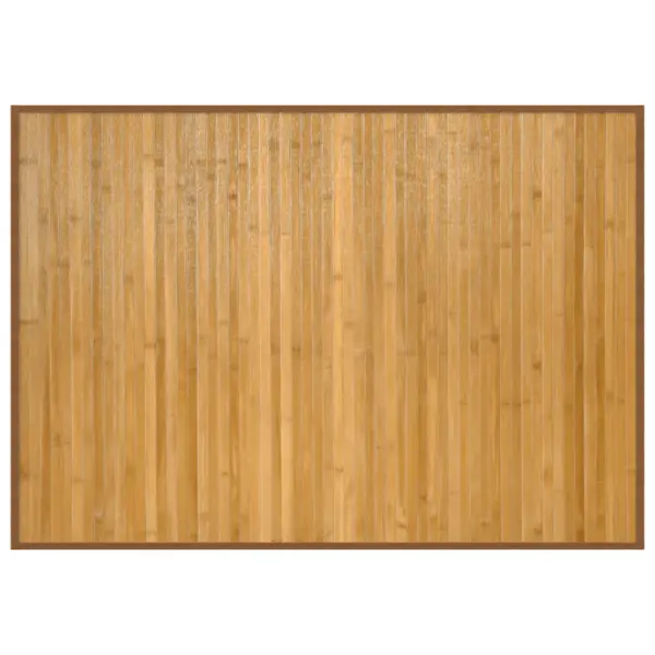 Ristkülikukujuline bambusvaip libisemiskindla põhjaga, naturaalne, 70 x 100 cm – 2