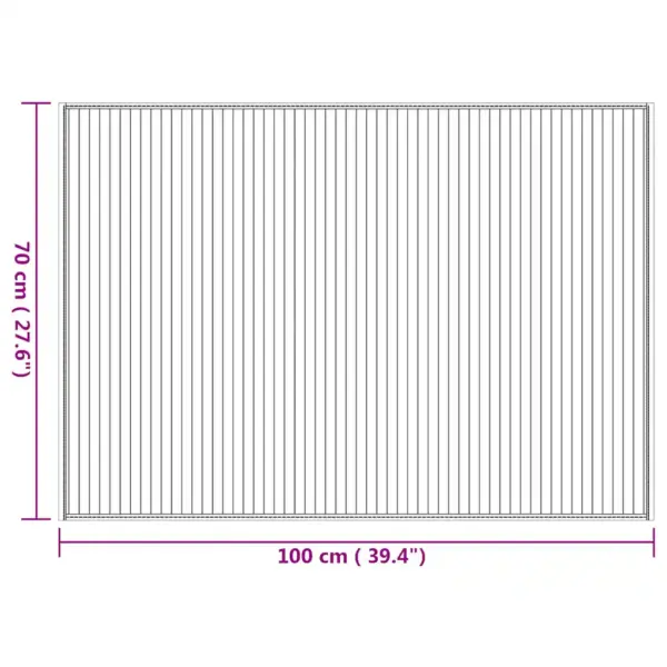 Ristkülikukujuline bambusvaip libisemiskindla põhjaga, naturaalne, 70 x 100 cm – 8
