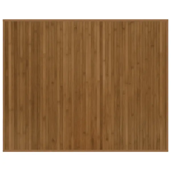 Ristkülikukujuline bambusvaip, pruun, libisemiskindla põhjaga, 80 x 100 cm – 2
