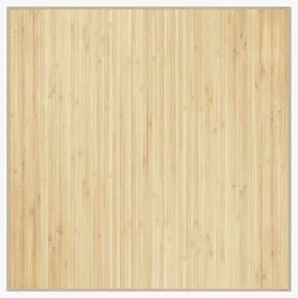 Kandiline bambusvaip libisemiskindla tagusega, hele naturaalne, 100 x 100 cm – 2