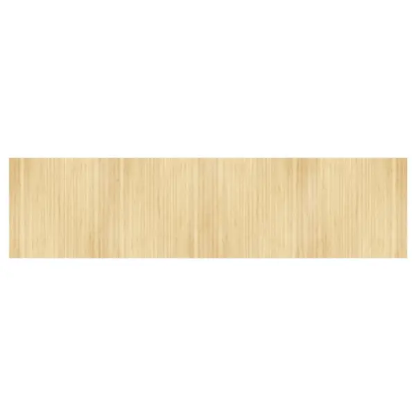 Ristkülikukujuline bambusvaip libisemiskindla tagaküljega, hele naturaalne, 100 x 400 cm – 2