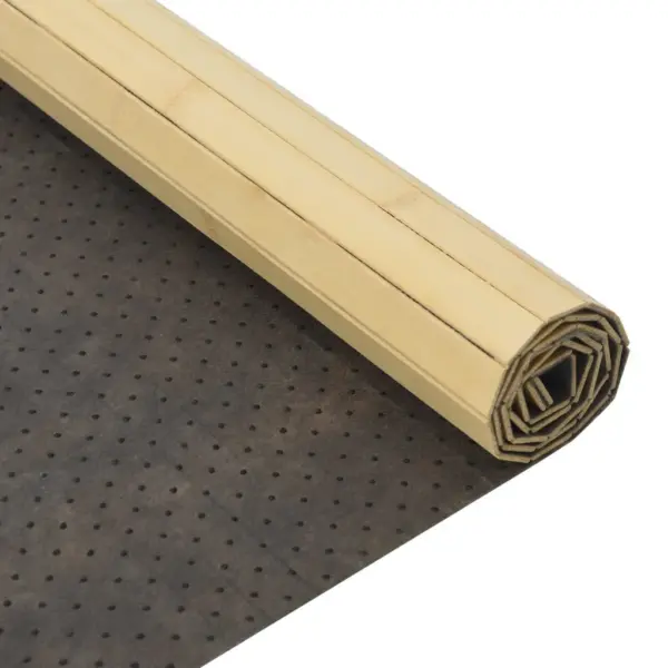 Ristkülikukujuline bambusvaip libisemiskindla tagaküljega, hele naturaalne, 100 x 400 cm – 5