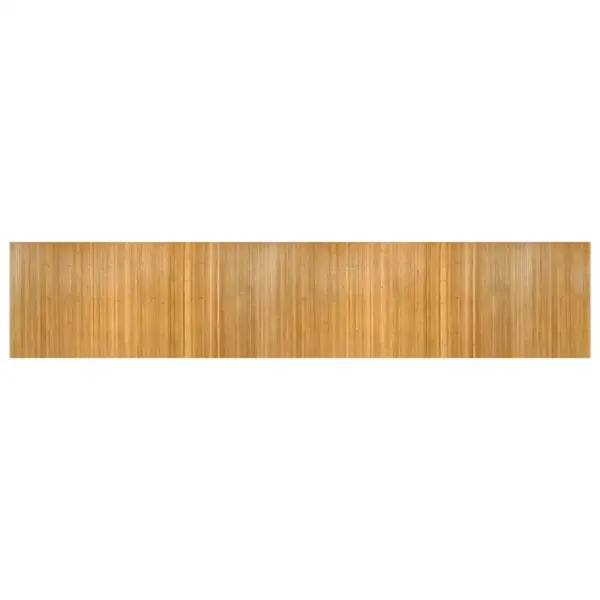 Ristkülikukujuline bambusvaip libisemiskindla tagaküljega, naturaalne, 100 x 500 cm – 2