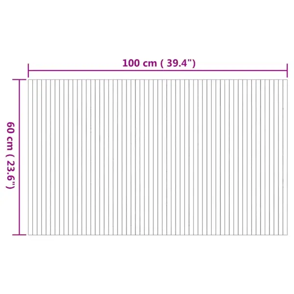 Ristkülikukujuline bambusvaip libisemiskindla tagusega, naturaalne, 60 x 100 cm – 8