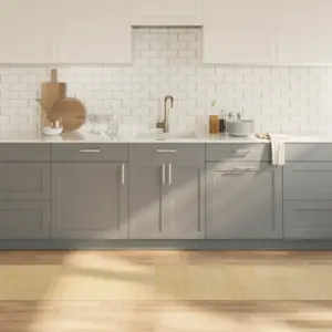 Ristkülikukujuline bambusvaip libisemiskindla tagusega, hele naturaalne, 60 x 300 cm