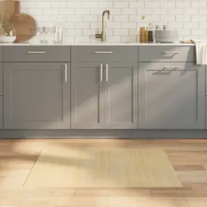 Ristkülikukujuline bambusvaip, hele naturaalne, libisemiskindla tagaküljega, 70 x 100 cm