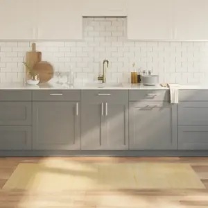 Ristkülikukujuline bambusvaip libisemiskindla tagusega, hele naturaalne, 70 x 200 cm