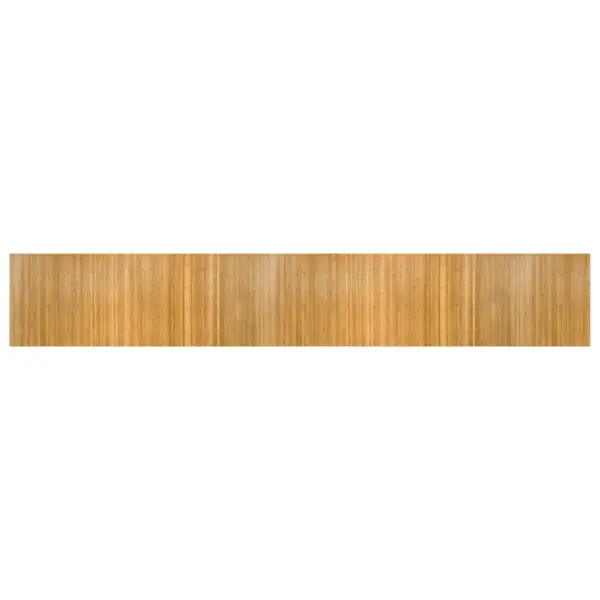 Ristkülikukujuline bambusvaip libisemiskindla tagusega, naturaalne, 80 x 500 cm – 2