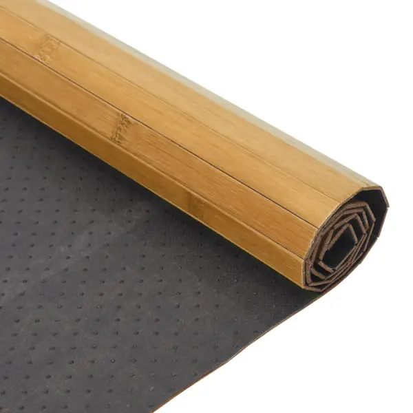Ristkülikukujuline bambusvaip libisemiskindla tagusega, naturaalne, 80 x 500 cm – 5