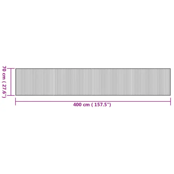 Ristkülikukujuline bambusvaip, naturaalne, 70 x 400 cm – 8