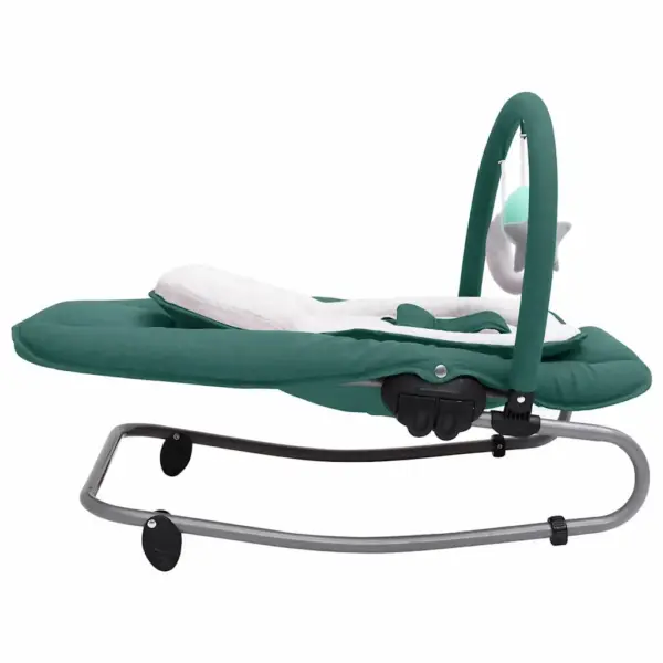 Beebi lamamistool mängukaarega, roheline-valge, terasraam, 77 x 46 x 58 cm – 3