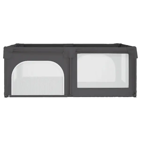 Beebi mänguaedik 2 lukuga uksega, tumehall Oxfordi kangas, 190 x 150 x 70 cm – 4