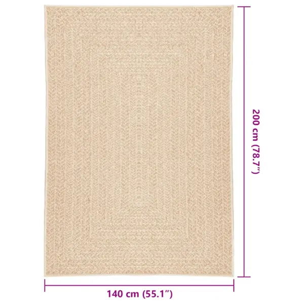 Õue- ja toavaip ZIZUR, džuudimustriga, beež, 140 x 200 cm – 8