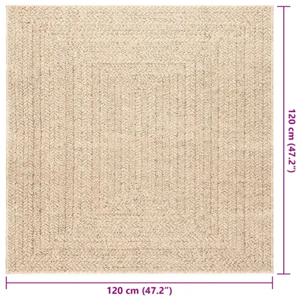 Beež džuudimustriga sise- ja õuevaip ZIZUR, 120 x 120 cm, polüpropüleen – 8