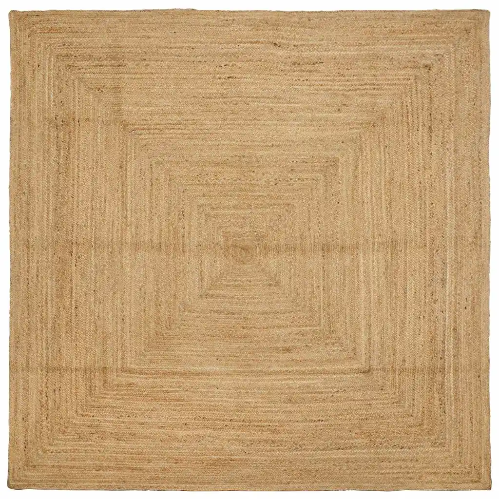 Beež ruudukujuline džuutalavaip, modernne, 240 x 240 cm