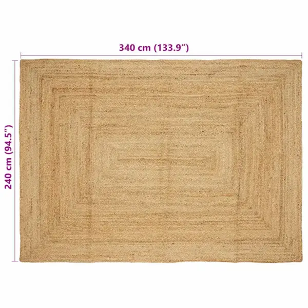 Beež džuutalavaip, ristkülik, 240 x 340 cm – 8