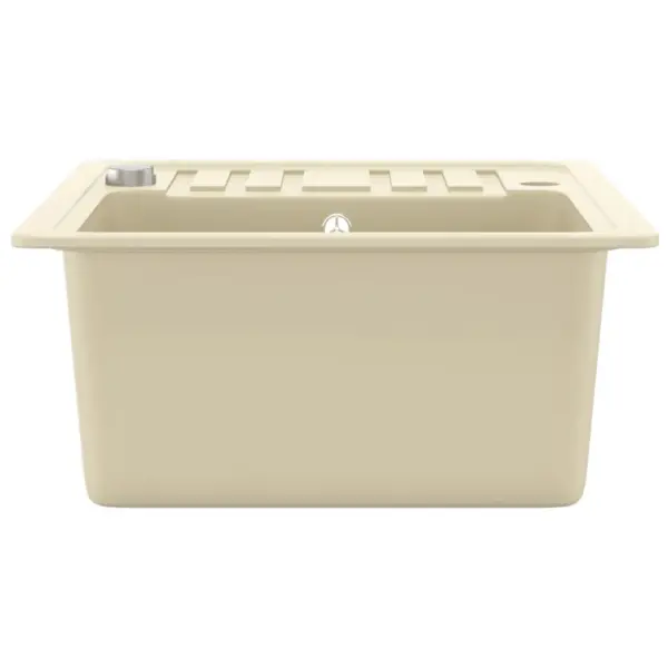 Ühepoolne graniitköögivalamu, beež, pealepaigaldatav, 575 x 460 mm – 5