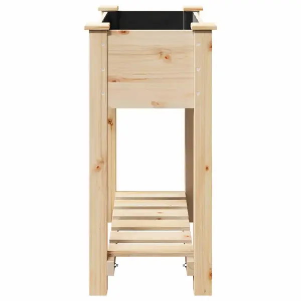 Aia istutuskast riiuliga, beež kuusepuit, 71 x 37 x 76,5 cm – 6