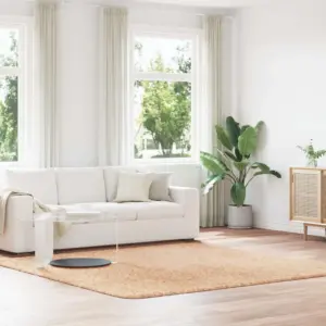 Kõrge narmaga Shaggy vaip NAVARRA, beež, kandiline, 240 x 240 cm, polüester