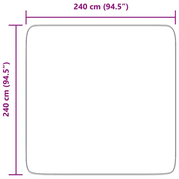 Kõrge narmaga Shaggy vaip NAVARRA, beež, kandiline, 240 x 240 cm, polüester – 10