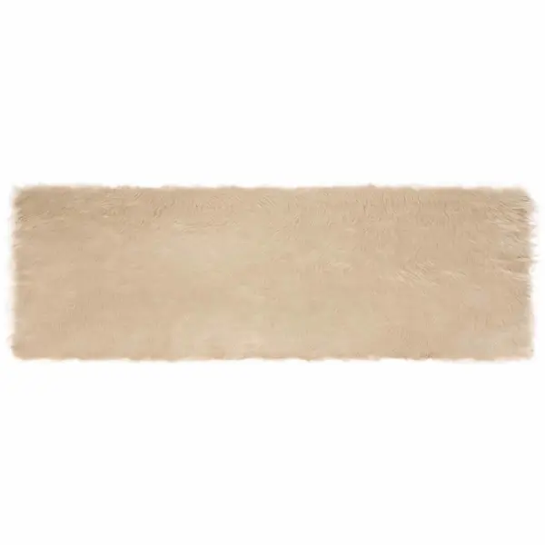 Kõrge karvaga kunstlambanaha vaip Tafalla, beež, 80 x 250 cm – 2