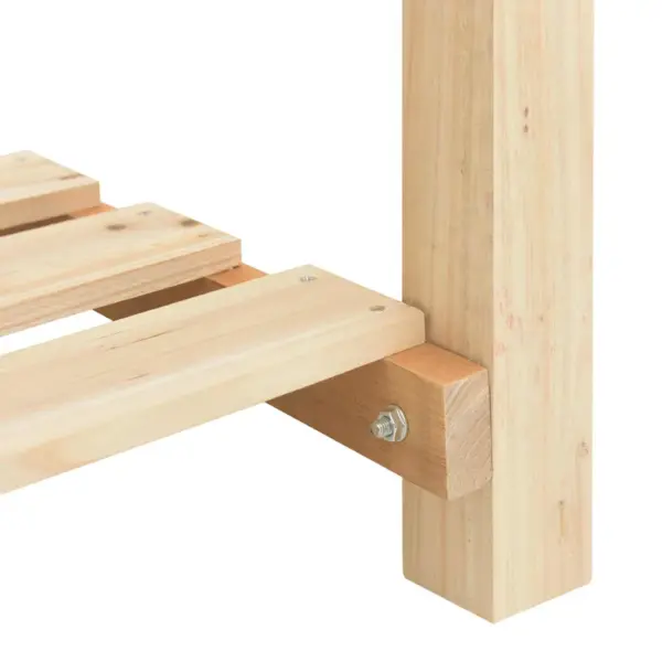 Aia istutuskast alumise riiuliga, beež kuusepuidust, 203,5 x 53 x 76,5 cm – 9