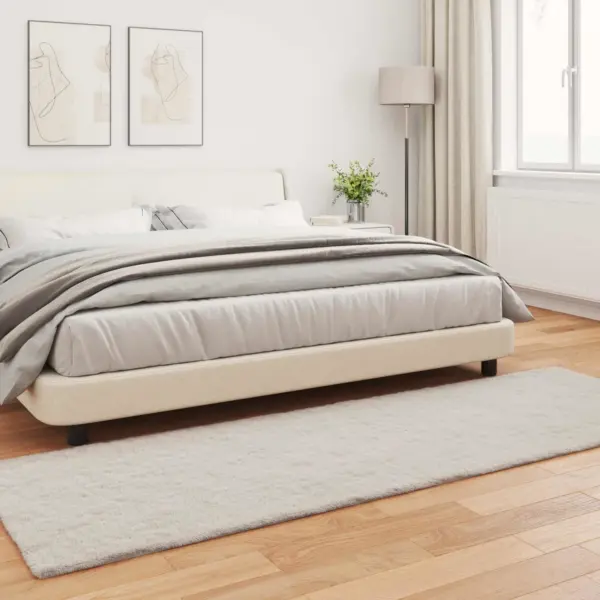 Libisemiskindel kunstküülikukarva vaip Olite, beež, 80 x 250 cm – 4