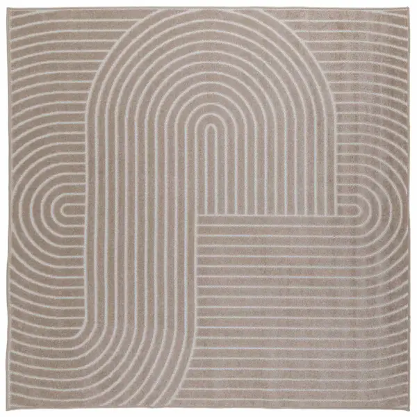 Beež kandiline vaip Palmeras, libisemisvastane polüester, 200 x 200 cm – 2