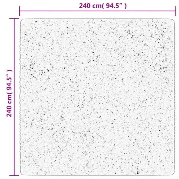 Beež lühikese karvaga vaip OVIEDO, 100% polüester, 240 x 240 cm – 10