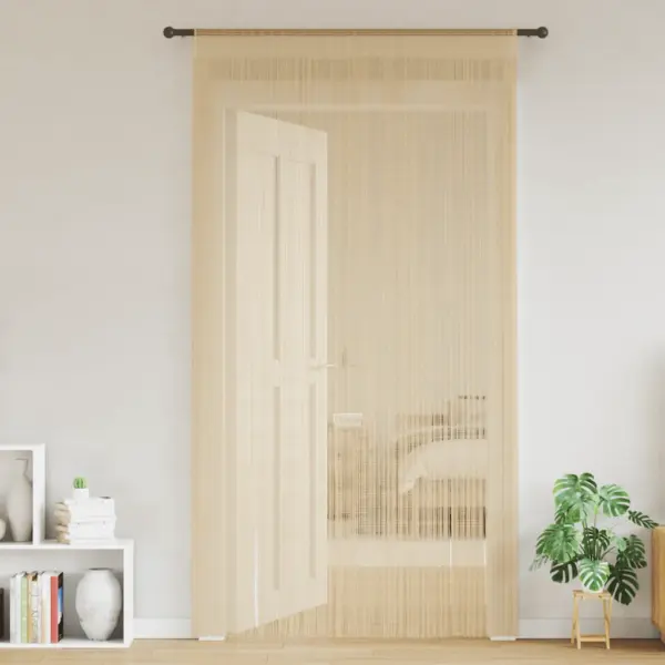 Beežid nöörkardinad uksele ja aknale, 2 tk, 100 x 250 cm – 2