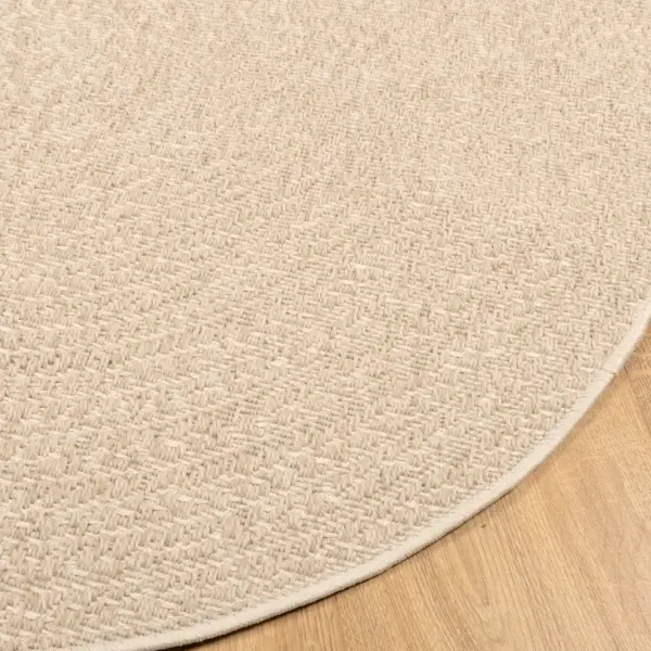 Beež ümmargune sise- ja õuevaip ZIZUR, džuudiefektiga, PP, UV-kindel, Ø 160 cm – 8